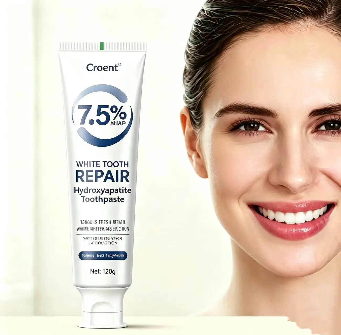7.5% Hydroxyapatite Toothpaste Dental Calculus Remover Reduce Bad Breath Prevent Caries Mint Fresh Breath Teeth Whitening Care