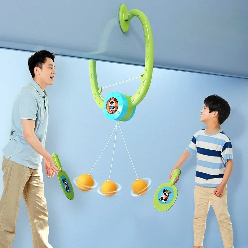 

Hanging Table Tennis With Racket 2 Racket & 1Ball Parent-child Interactive Game Table Tennis Set Indoor Outdoor Kids Sports Toy