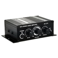 AK-270 AK270 12V Mini HIFI Power Amplifier Audio Home Car Theater Amplifier 2 Channel Amplifier USB/SD AUX Input