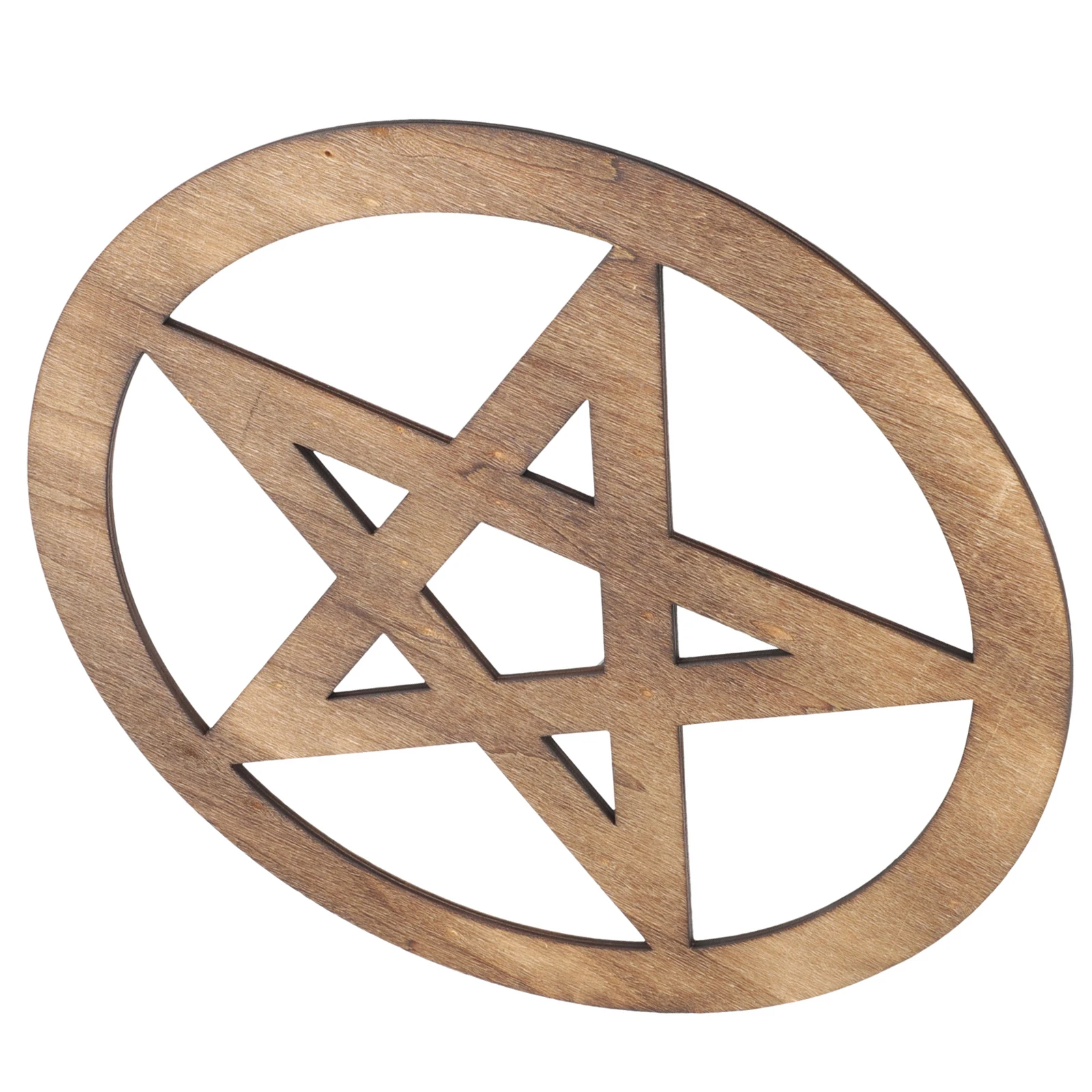 

Wooden Altar Pentacle Carved Five-Pointed Spiritual Decor For Yoga Religious Ceremony Home Shrine Ornament