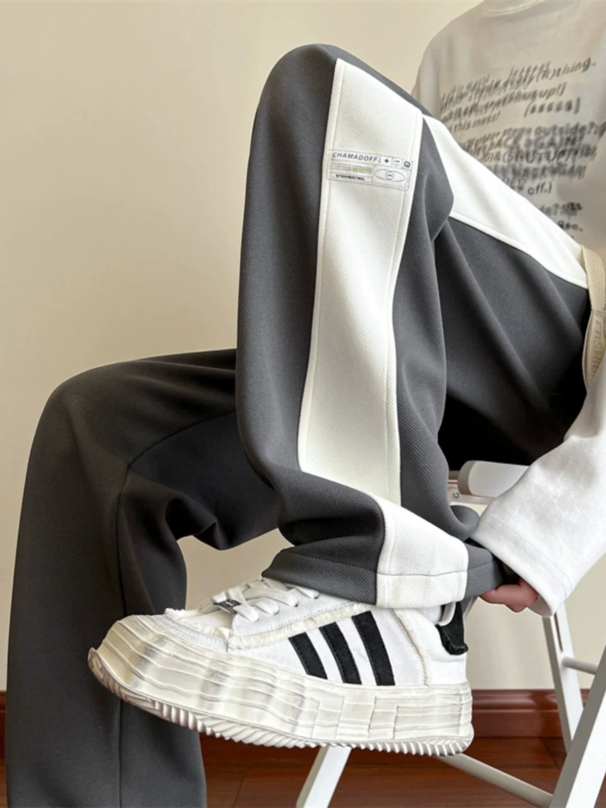 

Мужские повседневные брюки для весны и осени, прямого кроя, с эффектом драпировки, спортивные, молодежные, энергичные, немнущиеся, удобные, модные