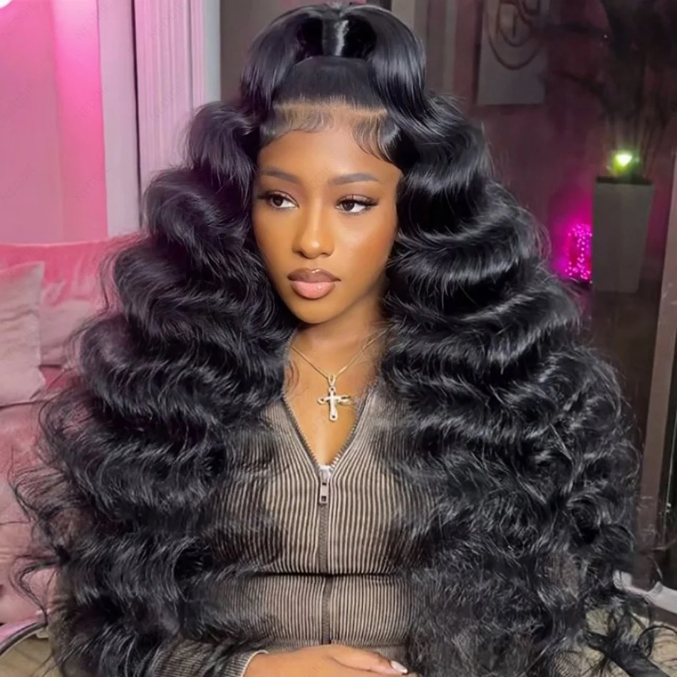 13x6 Hd Lace Frontal Wig Human Hair 30 Inch 13x4 Hd Transparent Lace Front Preplucked Black Body Wave Human Hair Wigs for Women