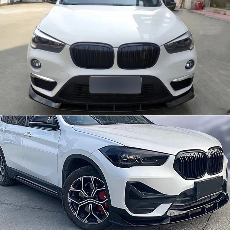For BMW F48 F49 X1 AC Style Front Bumper Splitter Lip 2016 2017 2018 2019 2020 2021 Canard Lip Tunning Parts gloss black - view 3