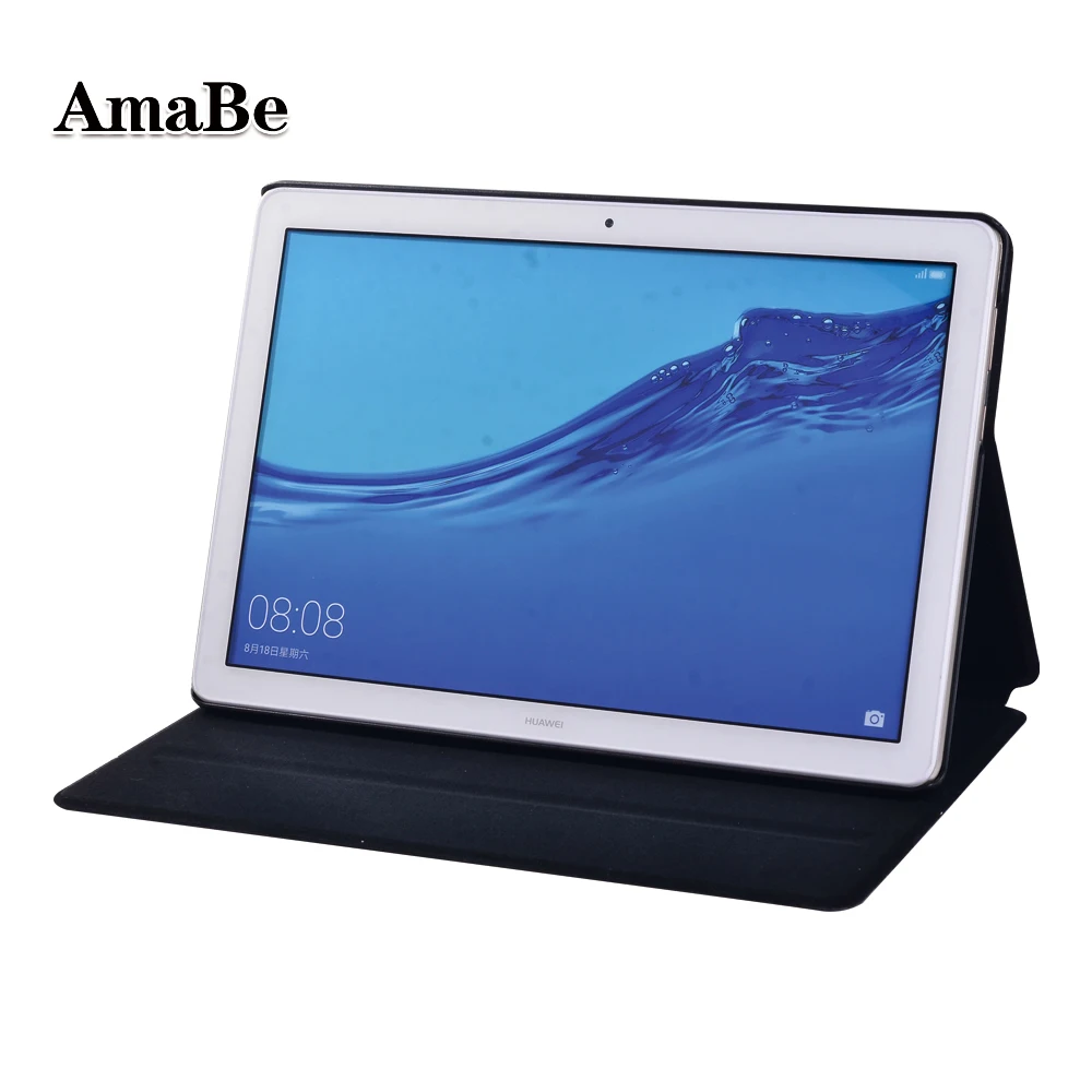 Drop Resistance Solid Case for Huawei MediaPad T5 10 10.1 Inch Anti-Dust Soft Leather Cover Case Protective Shell