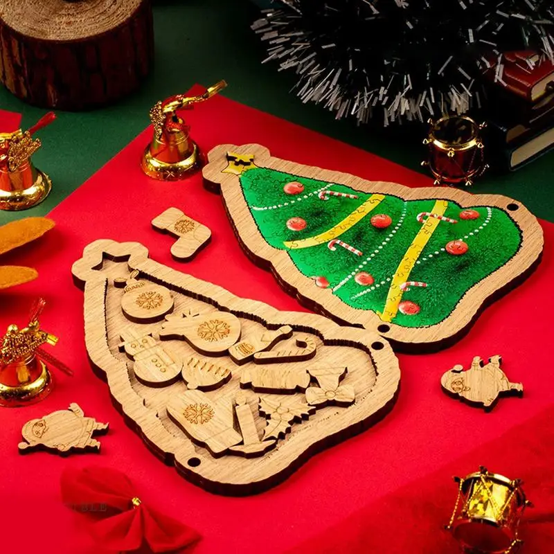 Toddler Christmas Tree Christmas Wooden Floor Puzzle Christmas Puzzle Toys Kids Floor Puzzles For Family Friends Toddler Young