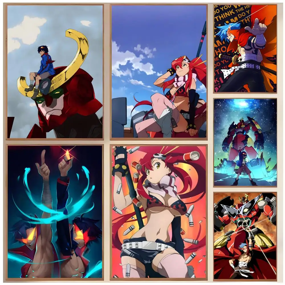 anime mecha T-Tengen Toppa Gurren Lagann Poster  Classic Home Interior Design & Modern Wall Decor Art Collection