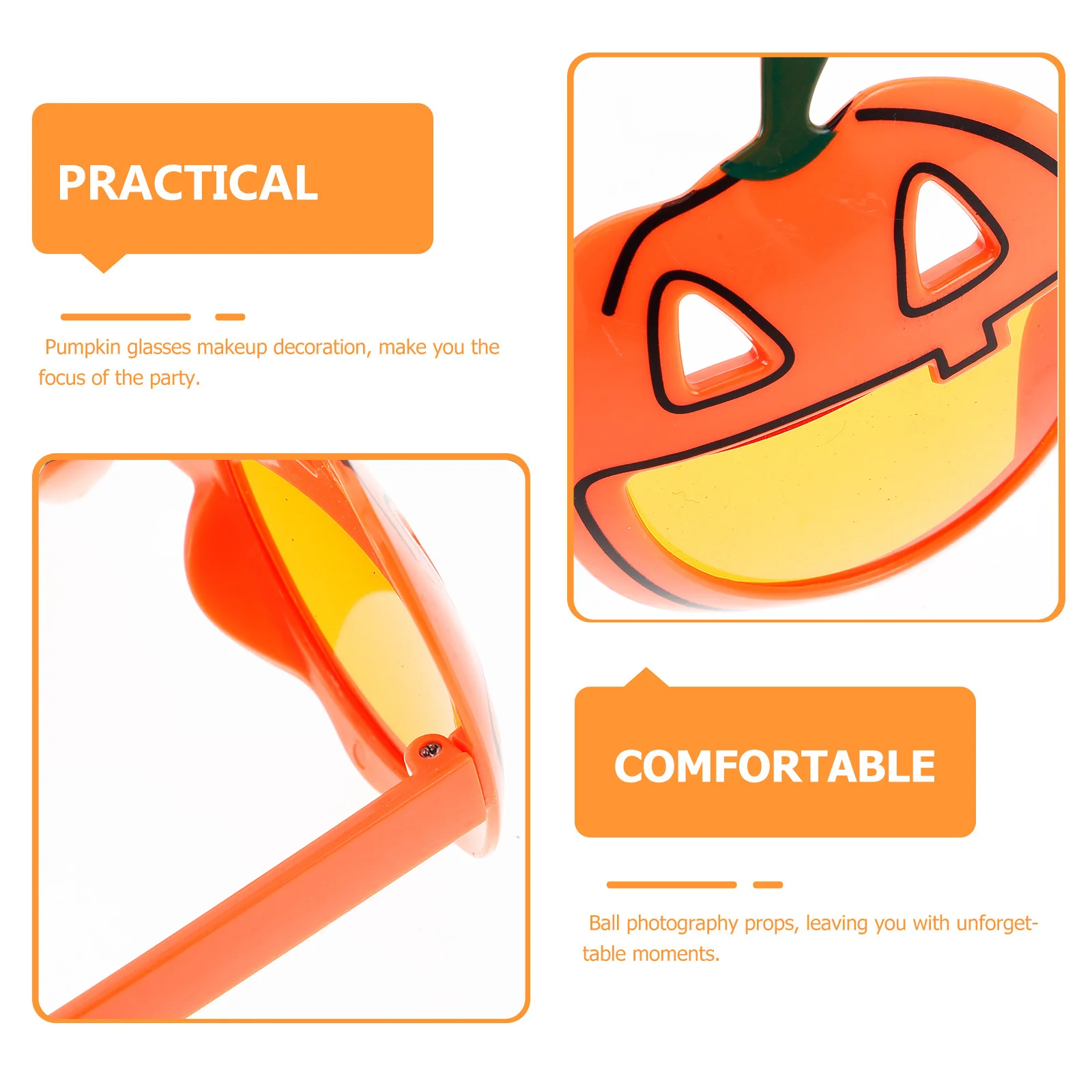 Halloween Pumpkin Eyeglasses Jack-O-Lantern Glasses Funny Party Sunglasses Kids Adults Halloween Party Photo Booth Props