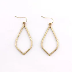 1 Pairs Hammered Teardrop Frame Dangle Drop Earrings for Women Fashion Jewelry Gift