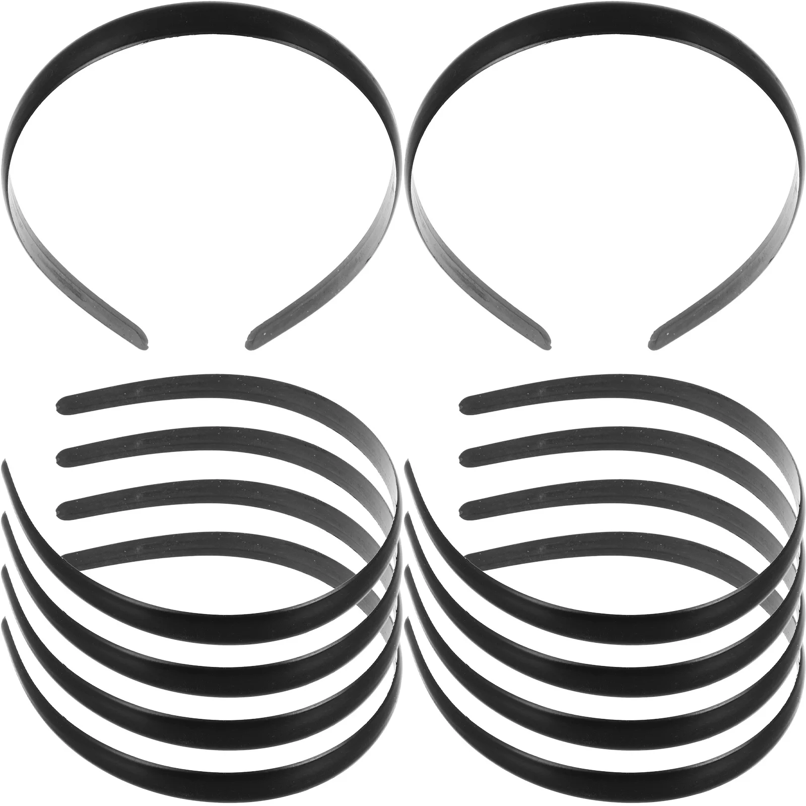 

50Pcs Black 15Mm Plastic Hair Hoop Simple Band for Women Girls No Slip Headwear Fashion Hair Accessories Party Ceremony Use