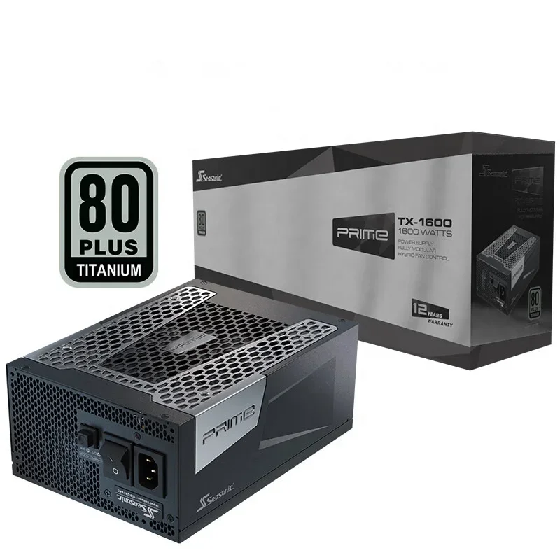 

New SEASONIC Prime TX1600W Computer Power Supply 80 Plus Titanium ATX 3.0 Native PC Power Supplies PCIe5.0 Support 4090 TX 1600W