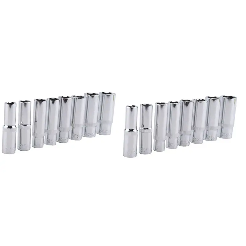 New Professional 16Pc 3/8-Inch Drive Deep Socket Set,Metric,10 Mm-19 Mm-B61B