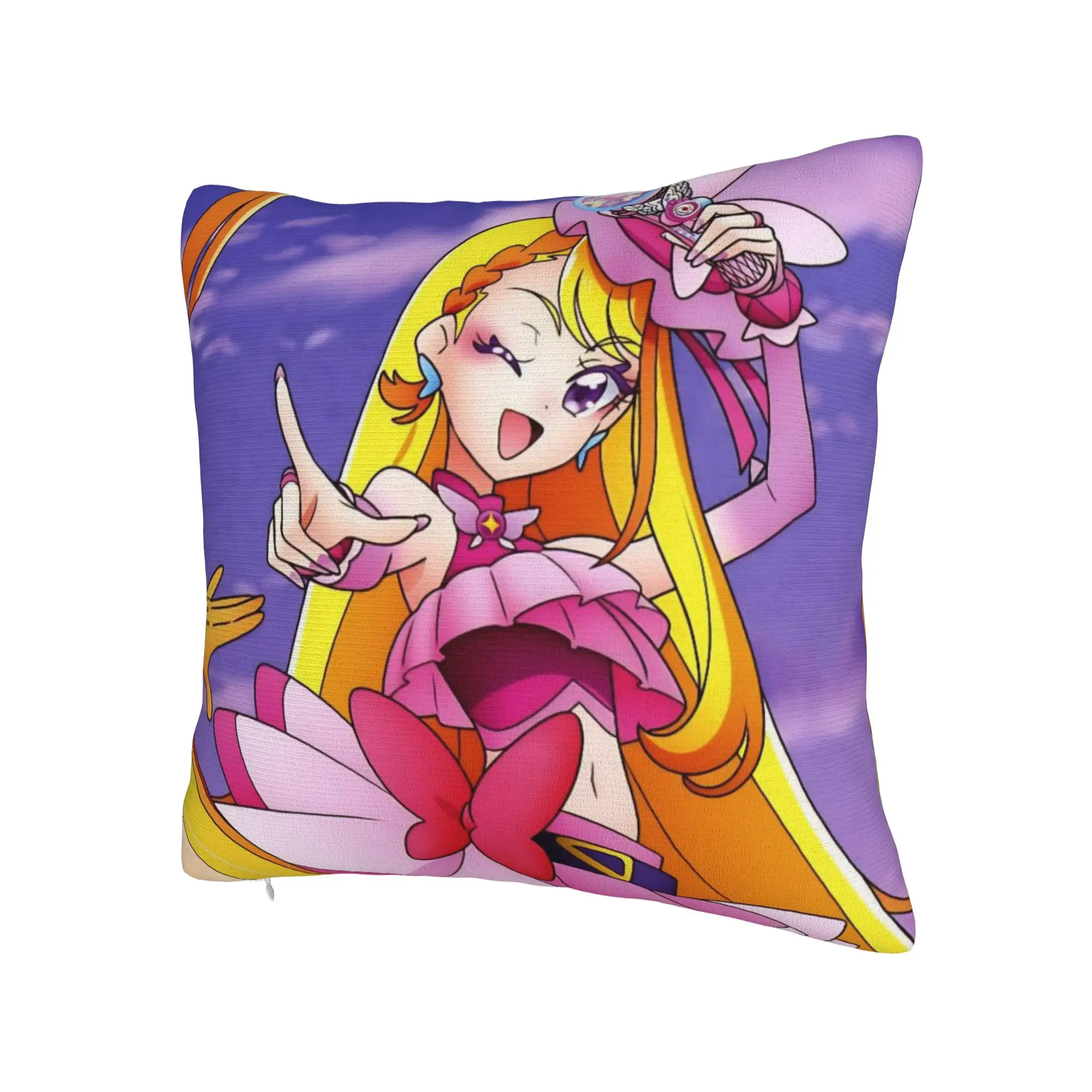 Decorative Pillowcase Soaring Sky Pretty Cure Merch Bedroom  Throw Pillow Case Cover Zipper Multi-Size
