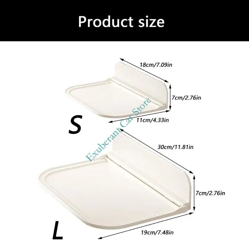 H3CE Mensola pieghevole multifunzionale con slot per supporto per telefono Mensola a muro altezza regolabile per riporre