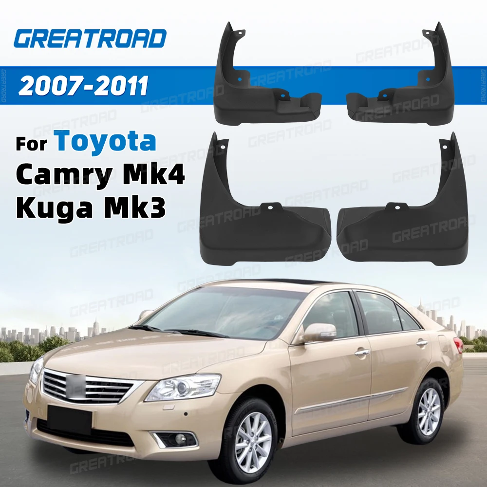 4Pcs Splash Guard Set For Toyota Camry Sedan XV40 2007-2011 2008 2009 2010 Car Mud Flaps Fender Guards Auto Accessories