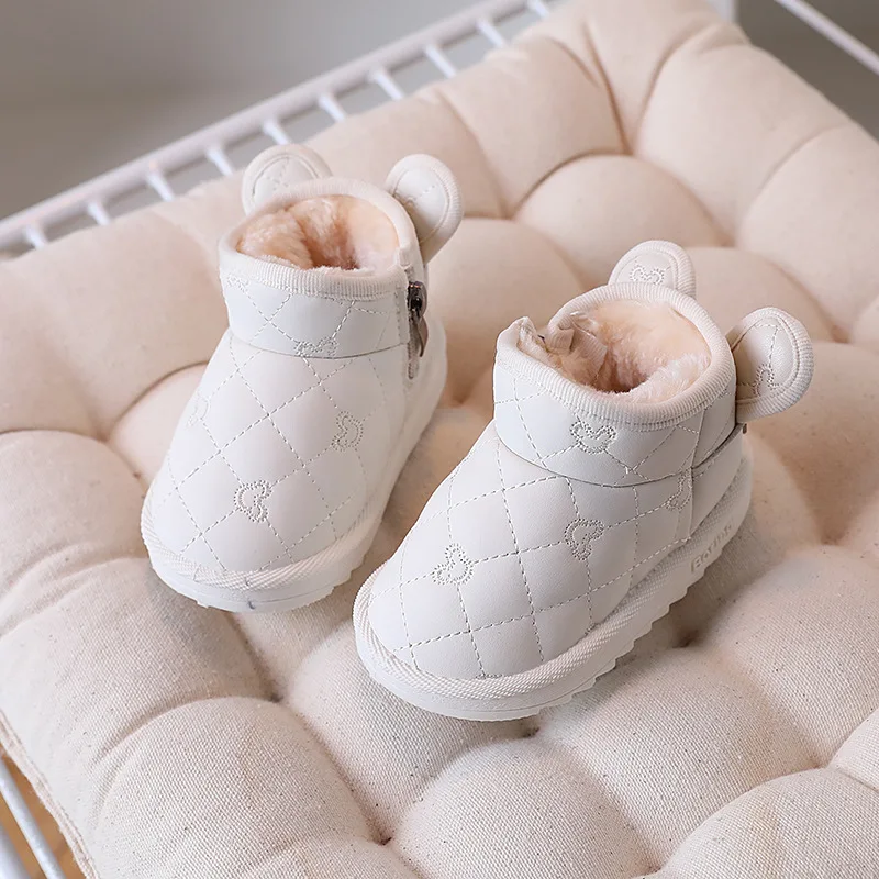 Sepatu bot bayi katun tebal lembut sepatu musim dingin sepatu jalan bayi hangat baru sepatu anak laki-laki tahan air sepatu anak musim dingin sandal Uggs