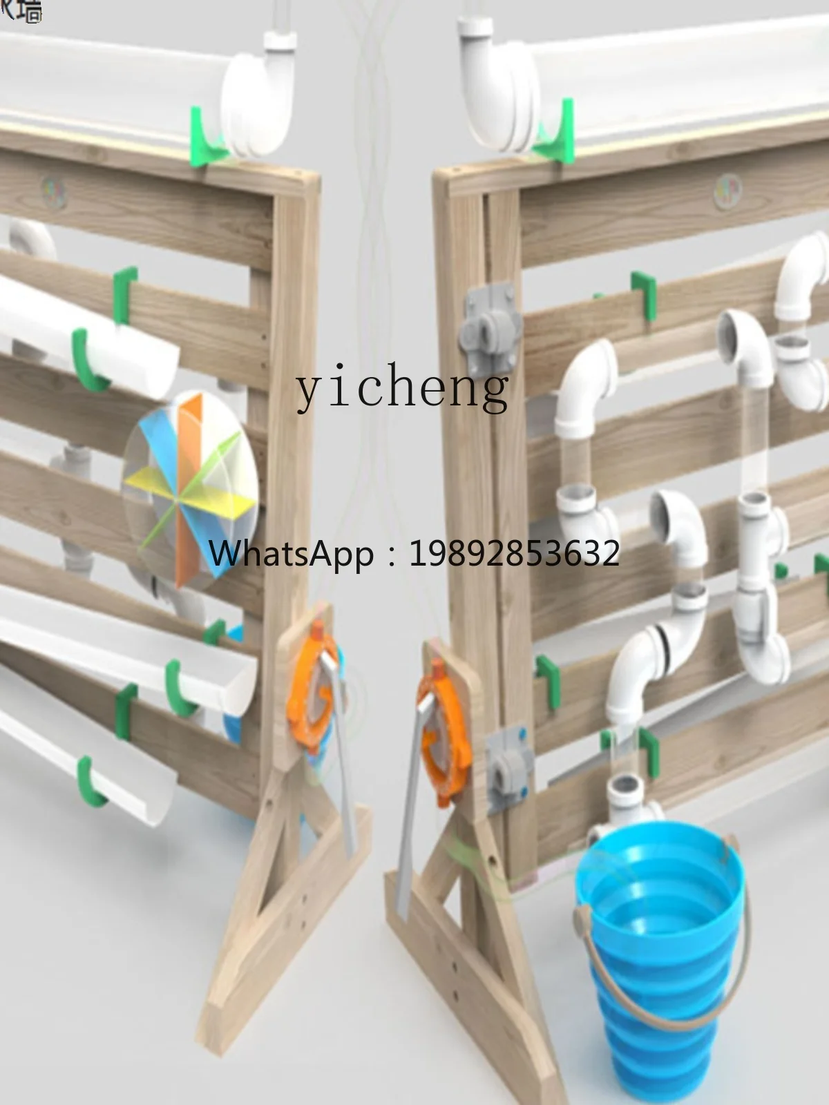 ZZ Kindergarten Outdoor Wooden Sand Play Water Wall Tilting Sand Cart Crane Ferris Wheel Sand Play Balance