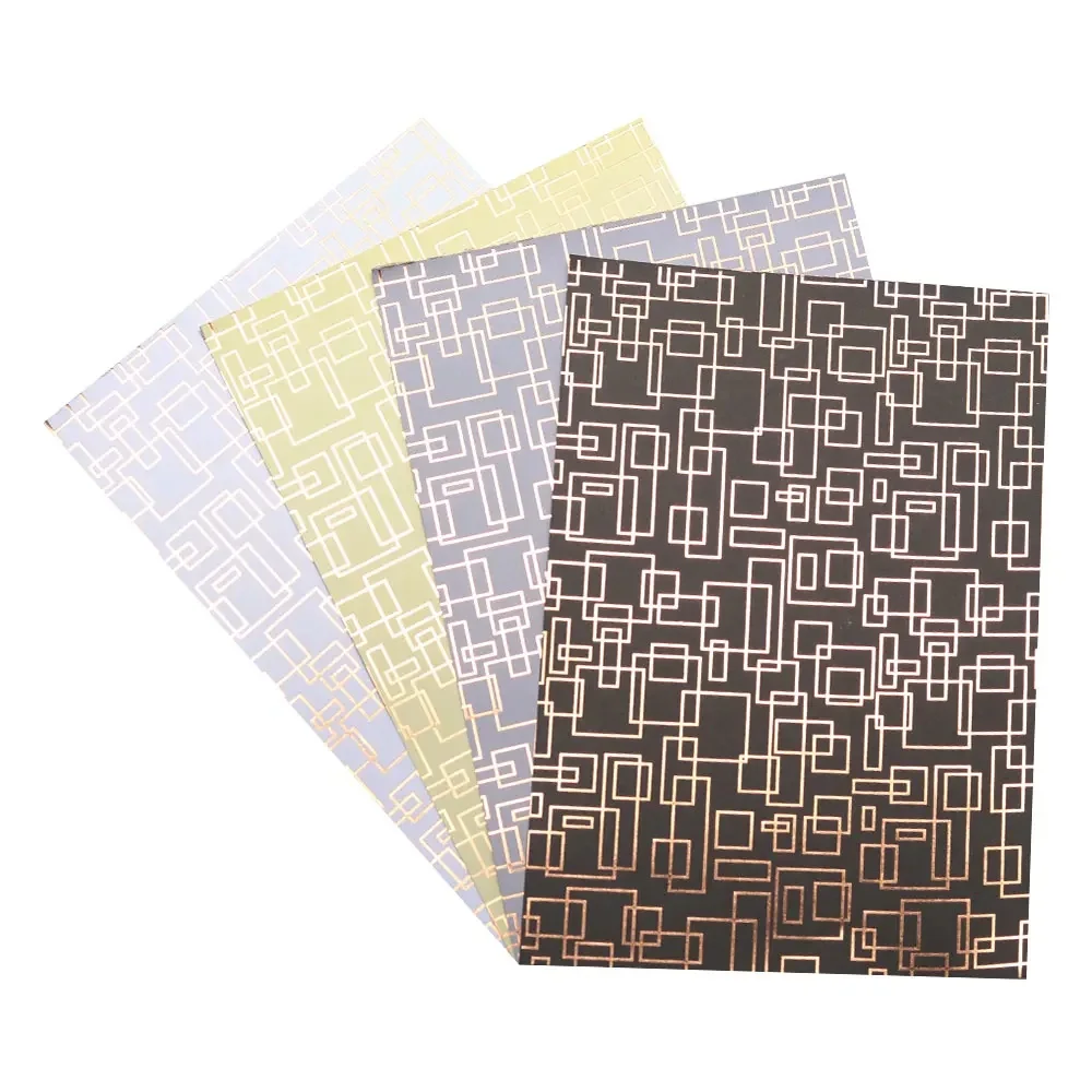 Kreative Goldblattblätter im A4-Format, strukturiertes, dekoratives Scrapbooking-Papier, Gold-Silber-Folien-Bastelpapierblock für Planer und Journaling – Detail 26