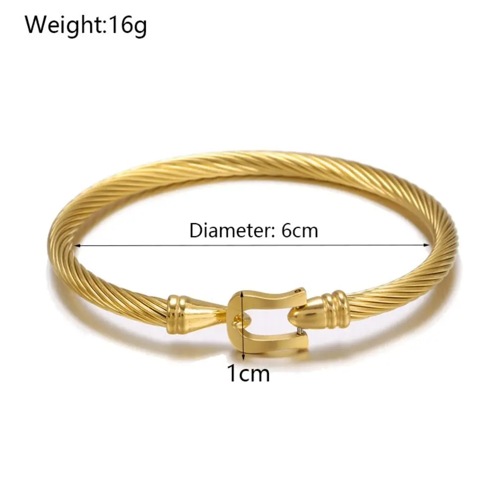 Bracciale a ferro di cavallo in acciaio inossidabile intrecciato nodo cavo coppia bracciali catena metallica nodo a ferro di cavallo braccialetti con nodo a ferro di cavallo da uomo