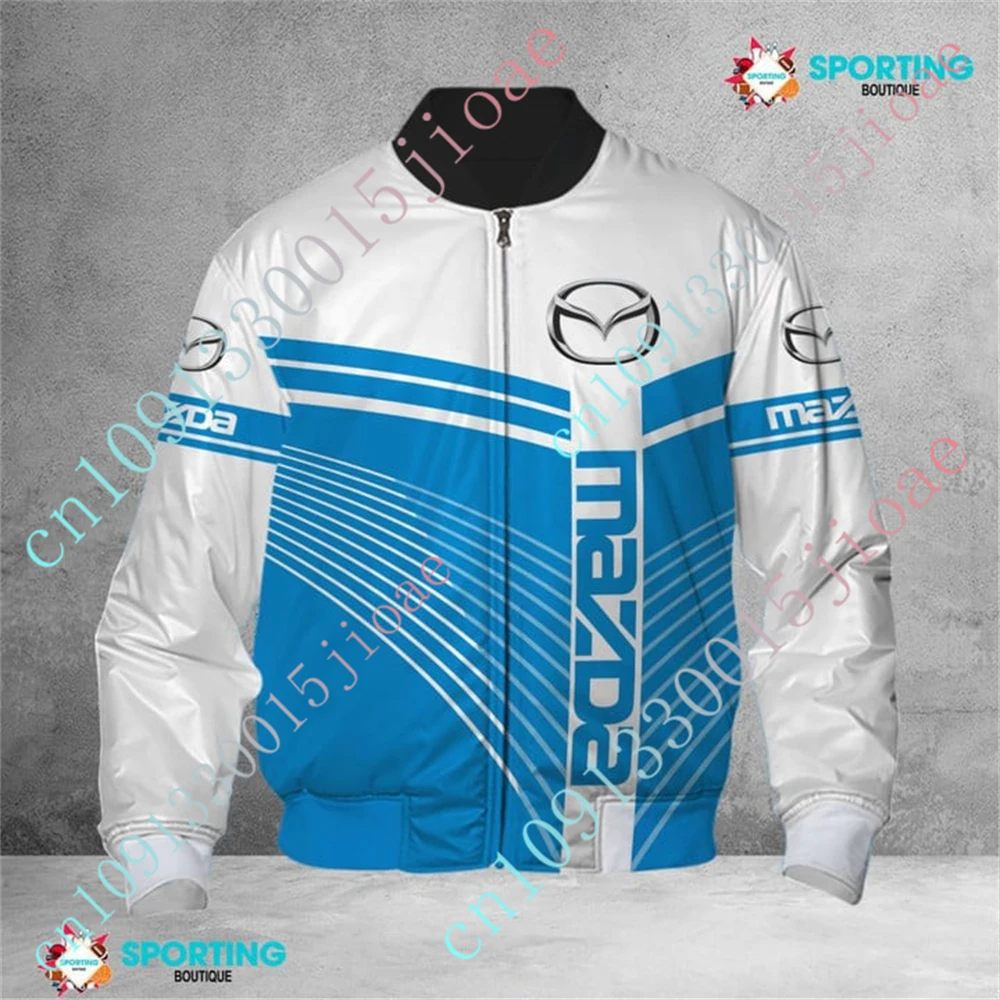 Mazda Clothing Bomber Jacket Thick Coat Jackets For Men Techwear Baseball Uniform Harajuku Parkas Windbreaker Custom Logo