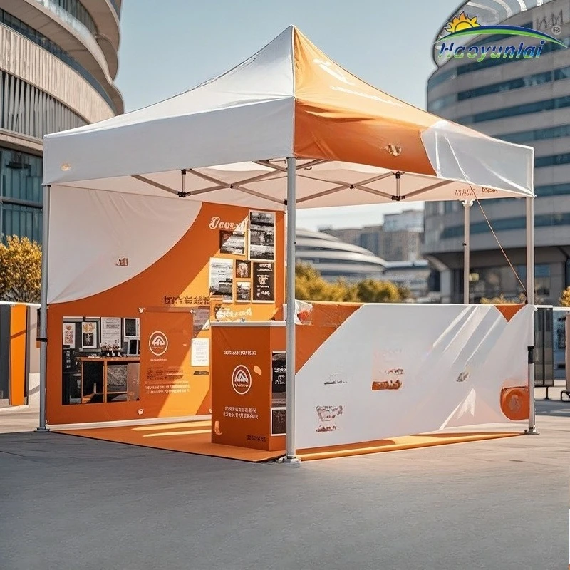 Printing custom awnings Outdoor events Exhibition activities Folding four-corner tent umbrella