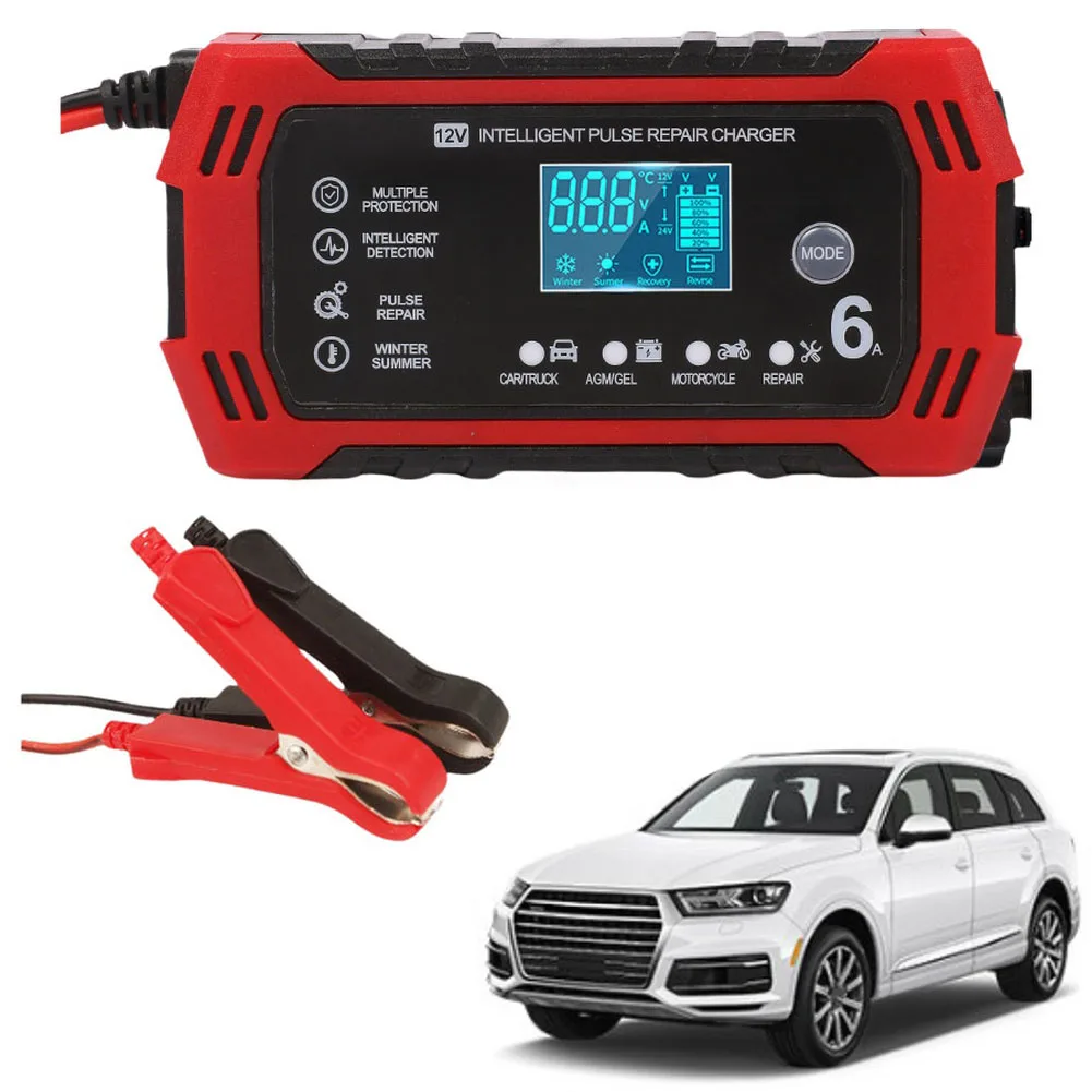 LCD Screen Charger 12V Car Battery Charger Perfect For Home Use 12V Battery Charger With LCD Screen For Trucks
