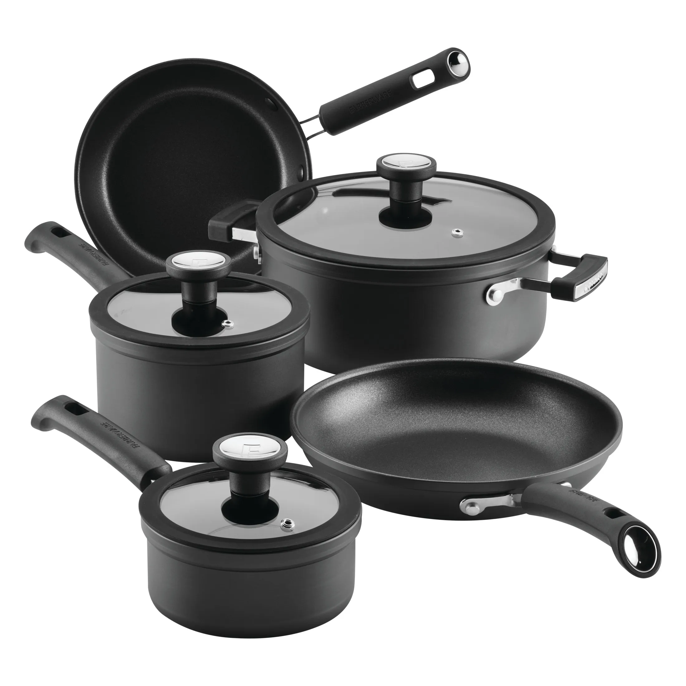 

TrueCook 12-Piece Cookware Set Dishwasher Oven Safe Black