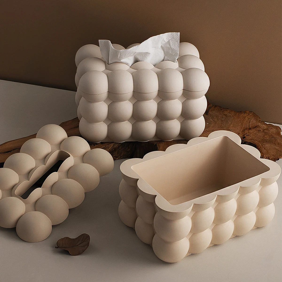 DIY Tissue Box Silicone Mold Creative Bead Bubble Storage Box Paper Tissue Holder Mold 3D Plaster Resin Craft Gifts Home Decor