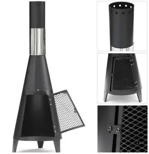 Modern Latest Outdoor Garden Vertical Fire Pits in Rocket Shape Design for Sale