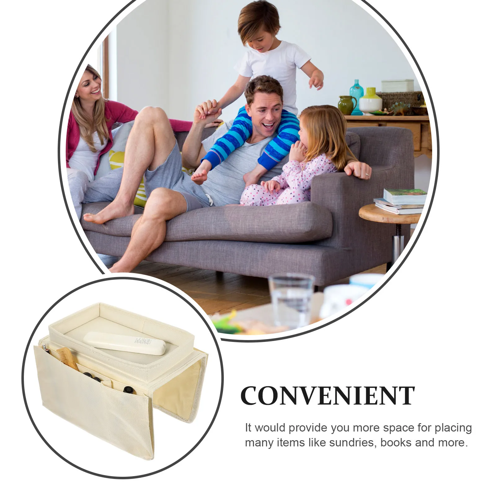 

Sofa Chair Hanging Storage Pouch Multifunctional Bedside Organizer Sundries Storage Bag Sofa Tray Bedside Organizer