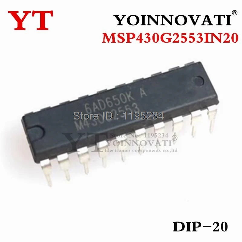 10pcs/Lot MSP430G2553IN20 MSP430G2553 M430G2553 DIP20