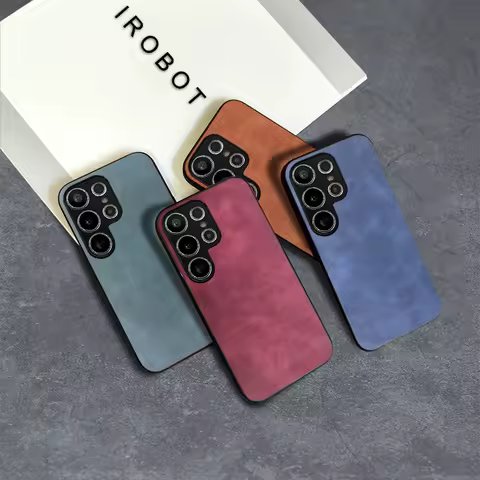 Luxury Leather Cover Case for Samsung Galaxy S25 S23 S24 Ultra Plus S22 S20 S21 FE Sheepskin Leather cover coque