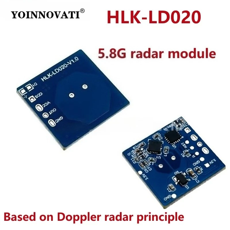 5.8GHz Micro Radar Sensor -HLK-LD020,Replaces PIR Sensor,for Hidden Light Switch,Security Alarm,Smart Mirror,High Sensitivity