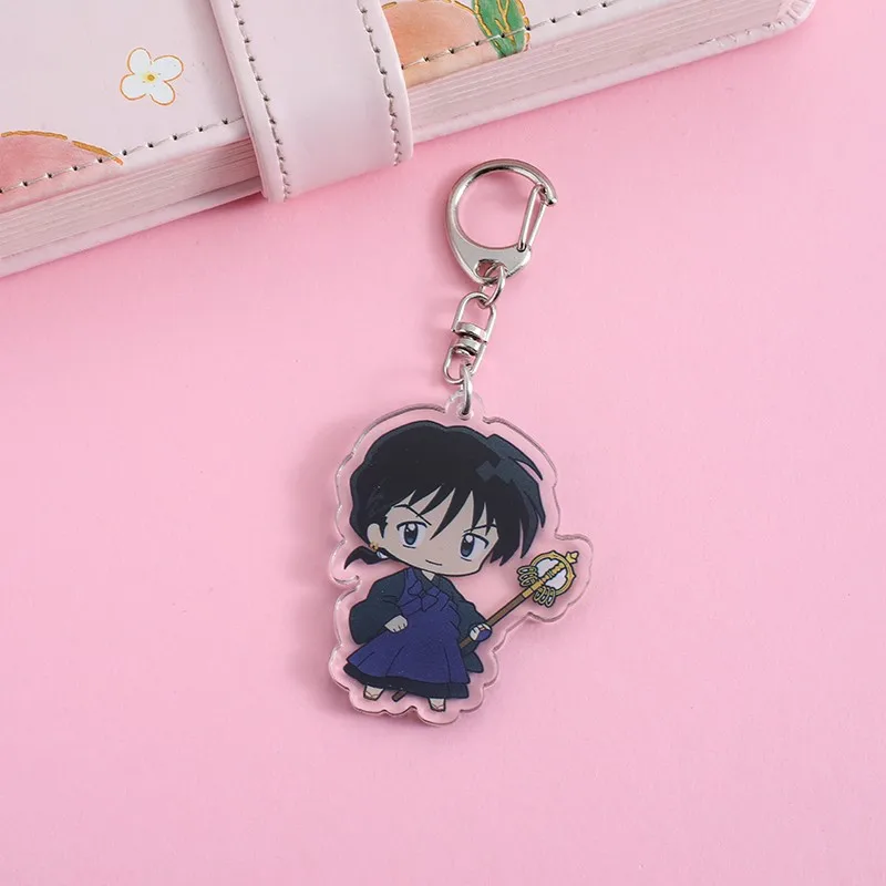 1/9Pcs Anime Figures Inuyasha Acrylic Car Keychain Cute Backpack Pendant Funny Bag Charms Accessories Decoration Holiday Gifts - view 4