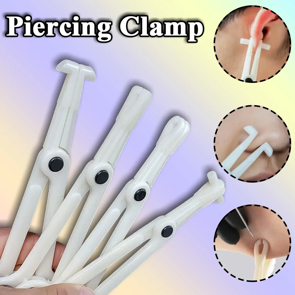 

25/5 шт. одноразовый зажим для пирсинга, круглые открытые инструменты для пирсинга перегородки, щипцы для ушей, губ, пупка, носа, плоскогубцы, зажим для пирсинга
