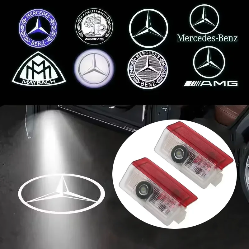 HD Автомобильный светодиодный логотип дверного освещения Логотип проектора для Mercedes Benz E W212 W213 W205 AMG W177 V177 W247 W176 GLA GLC X253 W246 X166 W166