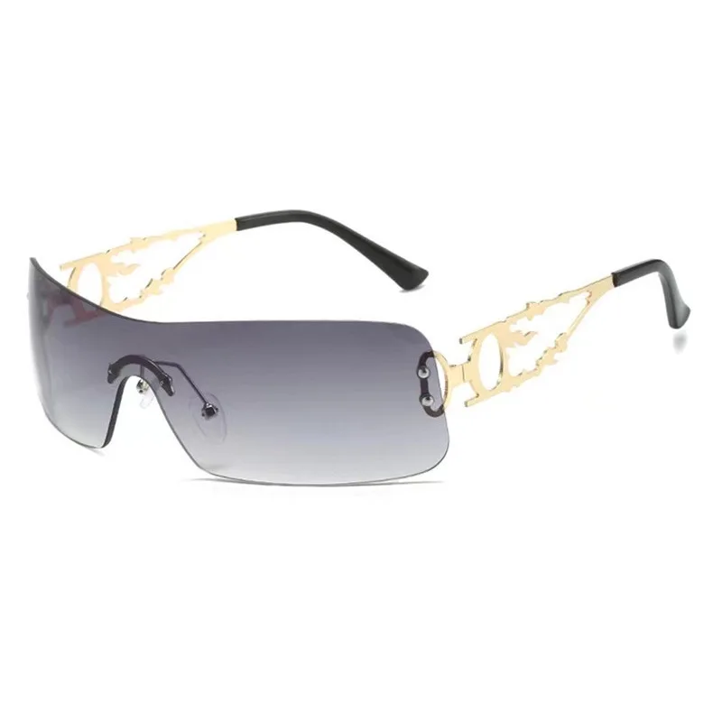 

Модные солнцезащитные очки без оправы Y2K для женщин и мужчин, трендовый продукт высокого качества, очки Rave Party Festival Decor, женские очки Uv400