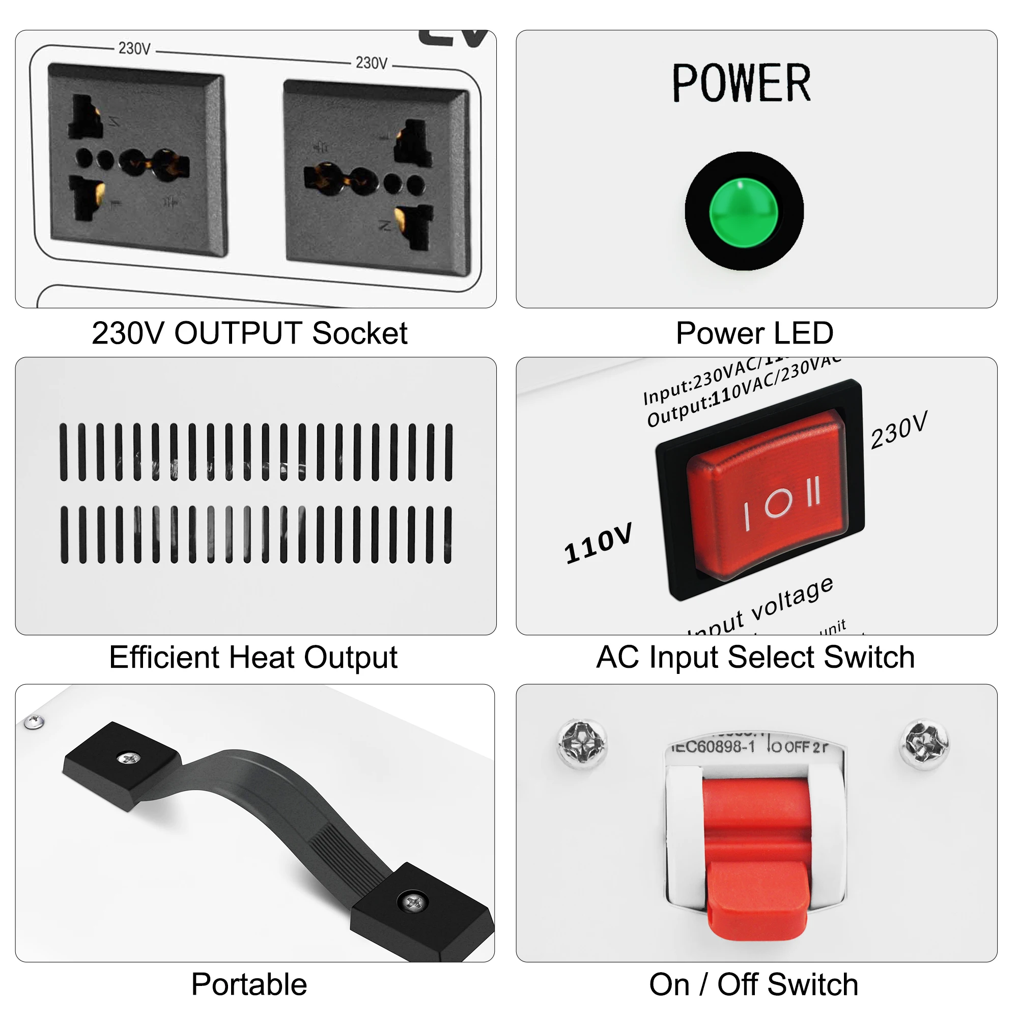 Imagem -03 - Transformador de Transferência de Tensão Conversor para Multies País Fornecimento Tipos Plug Disponível ac 110v 220v 2500w 2000w