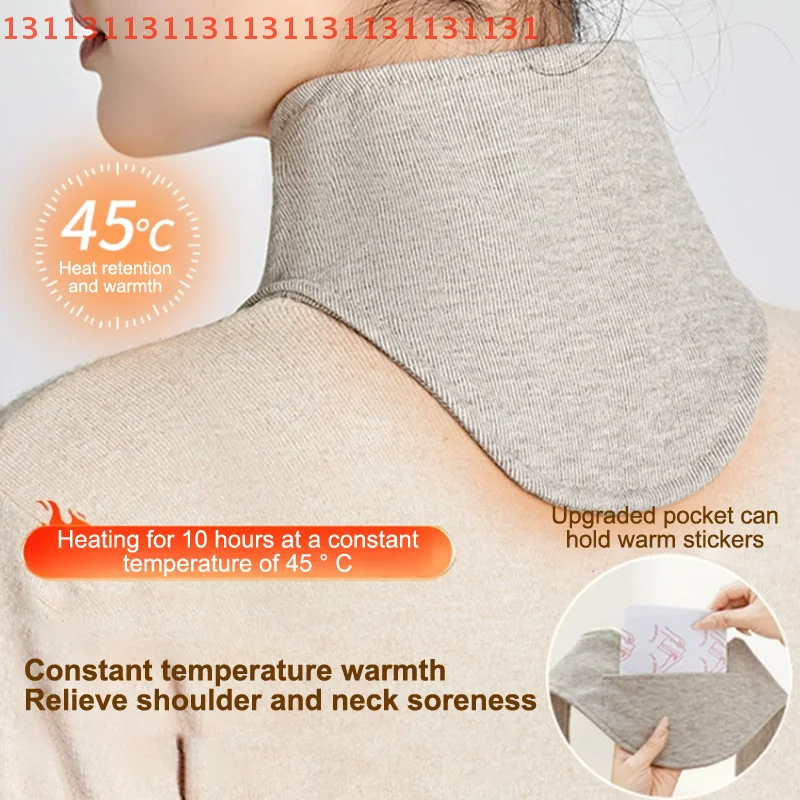 

Cotton Cervical Neck Protection Comfortable Neck Belt Warm Neck With Pocket Small Scarf Women Air-conditioning Room Cold Cover