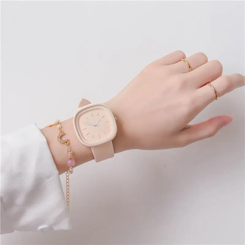 Ins Design Watch for Female Student with High Aesthetic Value Temperament Elementary and High School Minimalist Style Wristwatch