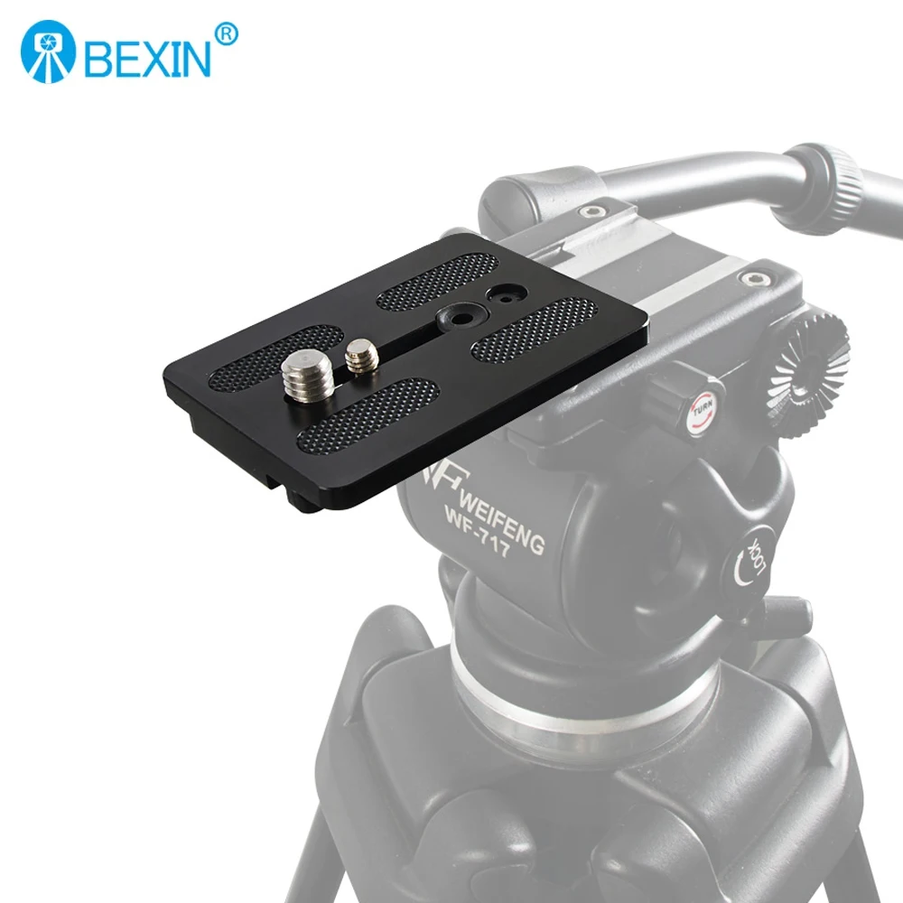 BEXIN 717 Hydraulic Head Quick Release Plate Accessories Video Camera Tripod Mount Plate for Weifeng 717 EI-717A 717AH Tripod