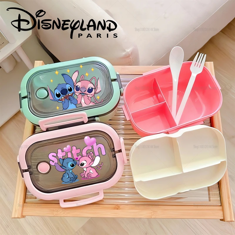

Stitch Double-layer Lunch Box Portable Compartment Fruit Food Box Microwave Lunch Boxs Kawaii Anime Picnic FreshBox Kids Gift