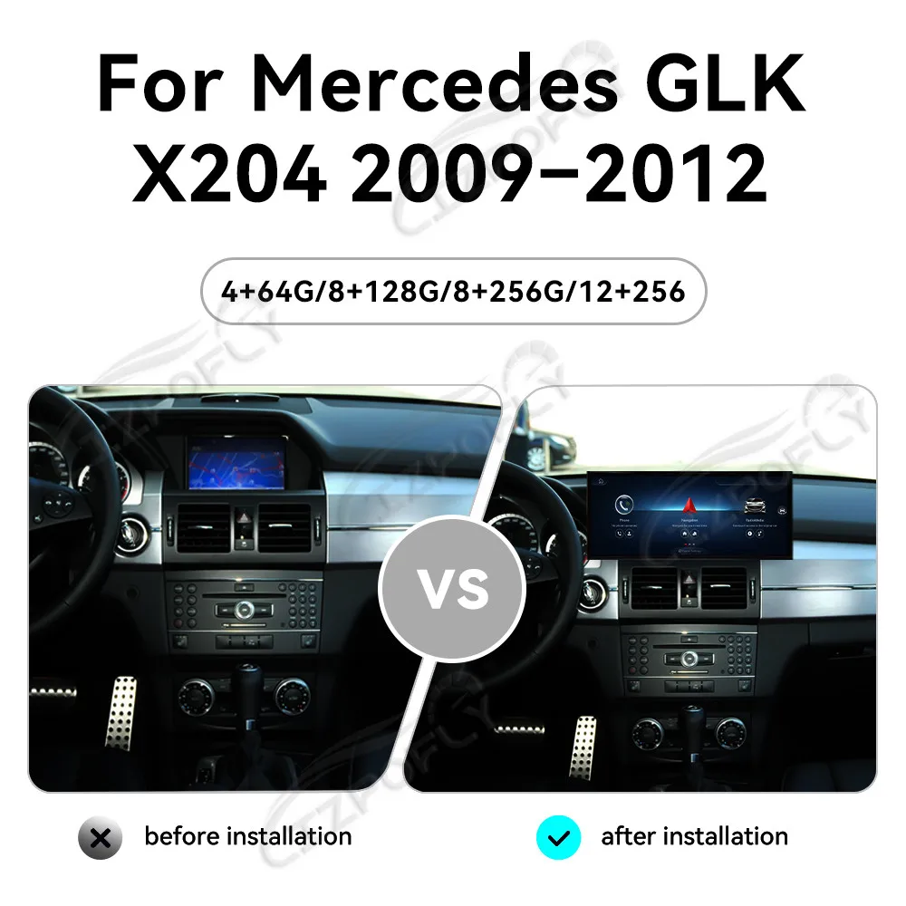 

15.8 Inch Android 14 Car Radio With Carplay GPS Navigation For Mercedes GLK X204 2009-2012 NTG4.0 Multimedia Player Auto Stereo