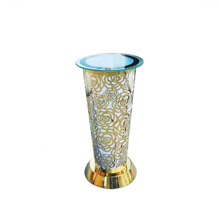 Modern Luxury Contemporary LED Illuminated Bar Table Rechargeable High Stainless Steel Multi-Functional Commercial Home Use