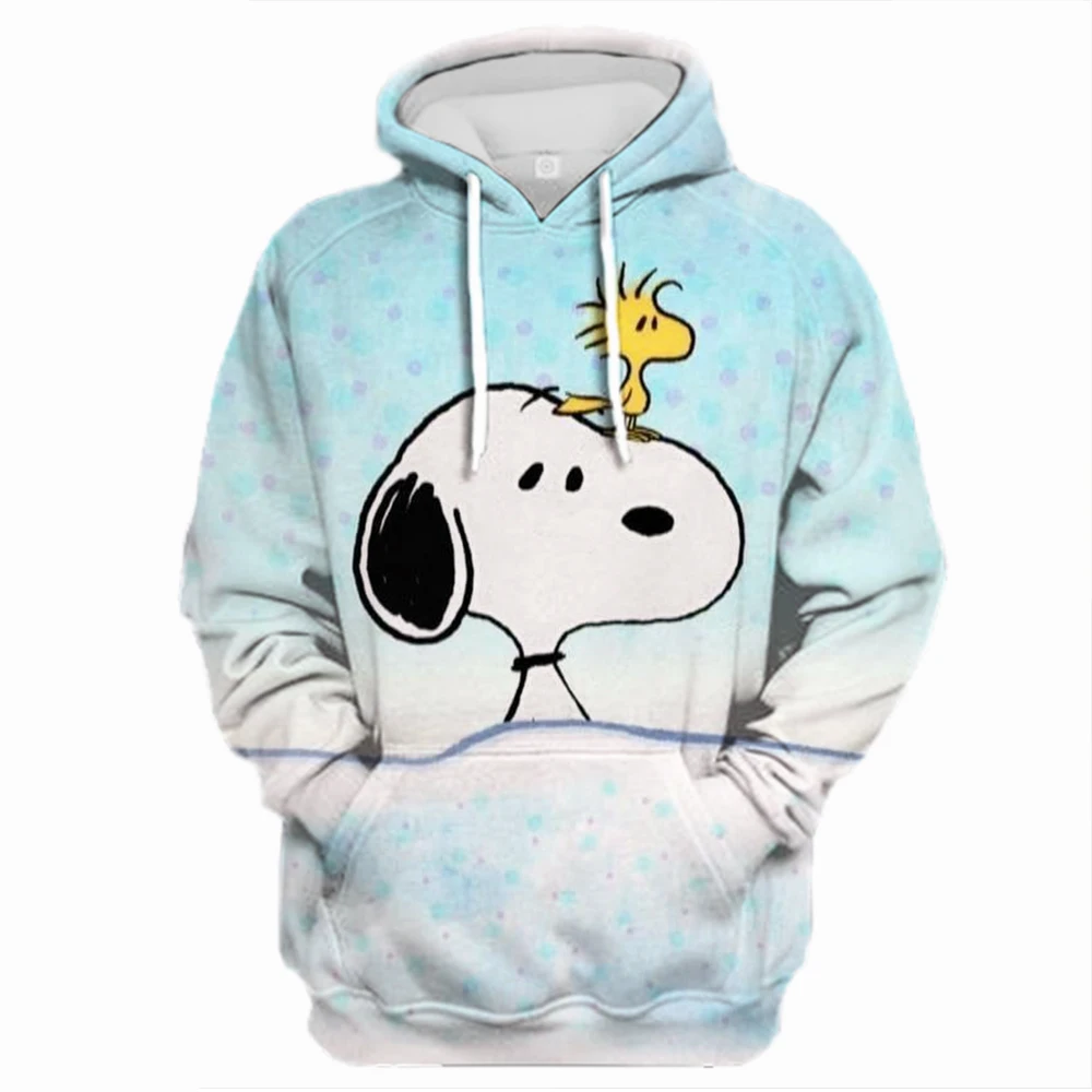 Autumn Winter Commuter Women Casual Snoopy cartoon print Round Neck Pullover Loose Long Sleeve Hoodie Women\'s Top