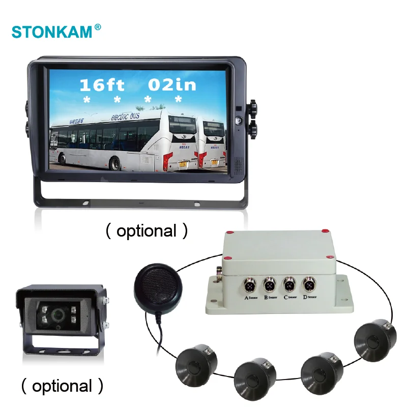 1080P 40KHz Rückfahrradar Parksensorsystem Sprachankündigung mit Kamera
