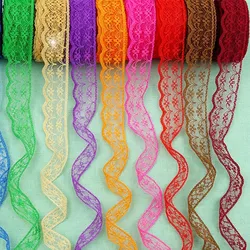 (10 yards/roll) 2.25cm White Lace fabWebbing Decoration Lovely gift packing Cotton Material