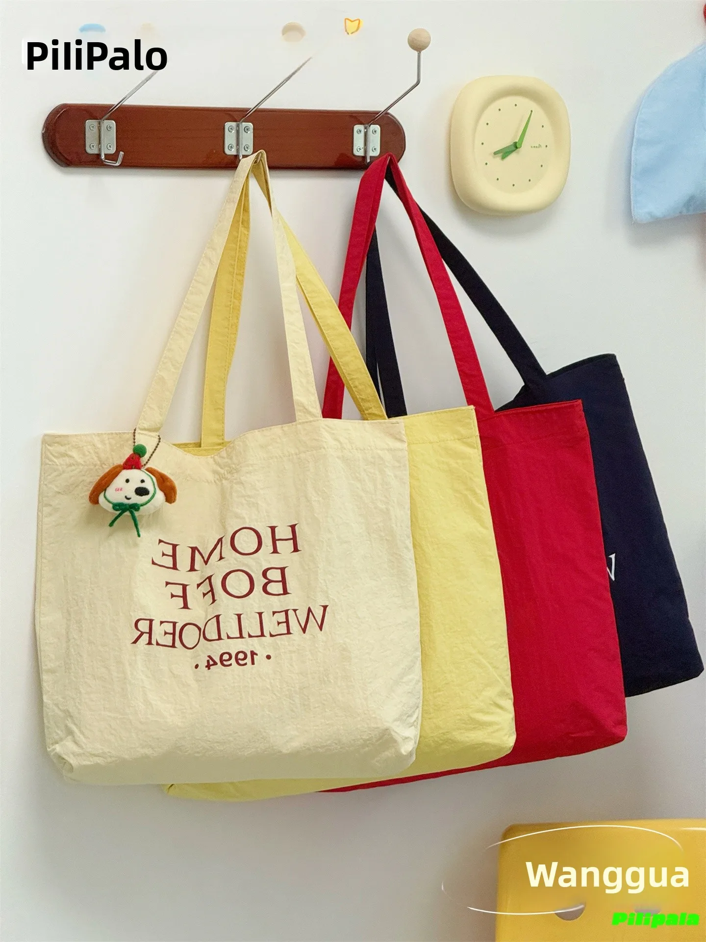 bolsa-tote-de-lona-com-estampa-de-letras-em-cores-de-verao-retro-ande-capacidade-bolsa-de-ombro-para-estudantes