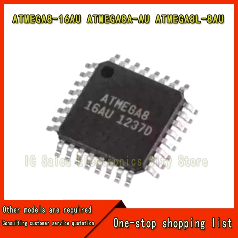 

(50 Stuk) 100% Nieuwe ATMEGA8-16AU ATMEGA8A-AU ATMEGA8L-8AU ATMEGA8 16AU ATMEGA8A Au ATMEGA8L 8AU QFP-32 Chipset