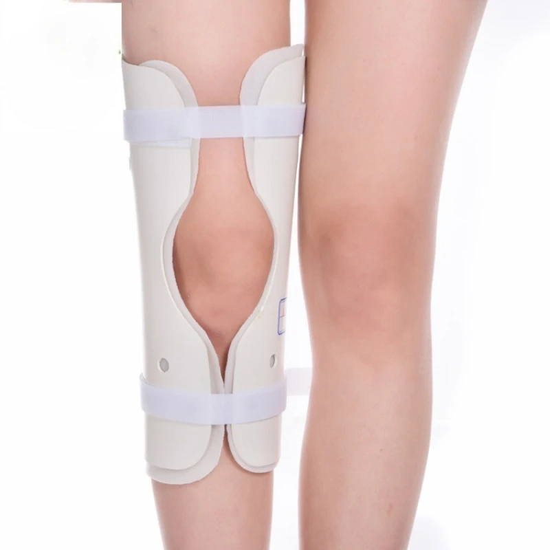 Adjustable Thickened PVC Knee Splint Breathable Knee Immobilizer Sleeve Open Patella Leg Knee Brace Joint Support Protector