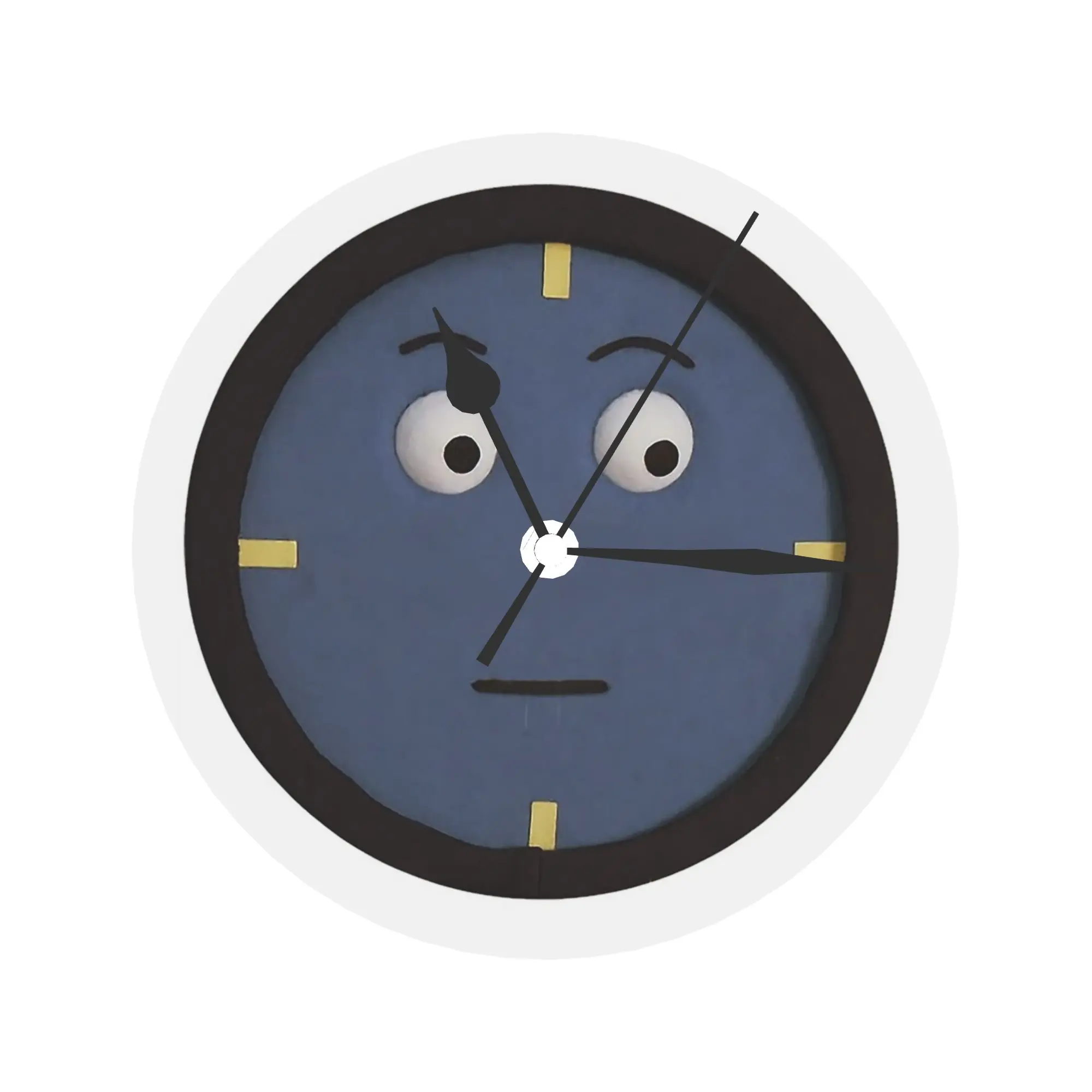 Don't Hug Me I'm Scared Clock (no hands) Wall Clock Room Decoration Silent Round Clock for Bedroom Living Kitchen Home